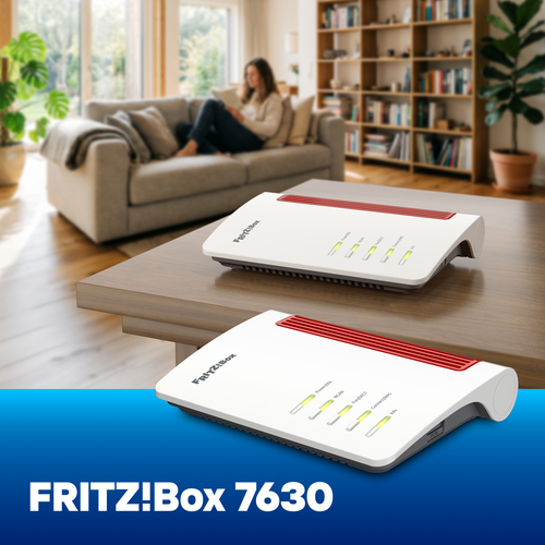 Modem/Router wireless FRITZ! FRITZ!Box 7630 - Wi-Fi 7 - Ethernet, Cavo, DSL, ADSL2+ - Dual Band - 2,40 GHz ISM band - 5 GH