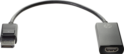 HP DisplayPort to HDMI True 4K Adapter. Connector 1: DisplayPort, Connector 2: HDMI Type A (Standard), Connector 1 gender: