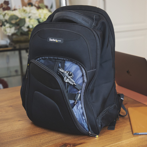 StarTech.com 3-in-1 Universal Laptop Lock 6.6ft, Master Keyed Locking Cable, Security Cable, Compatible w/Noble Wedge®/Nan