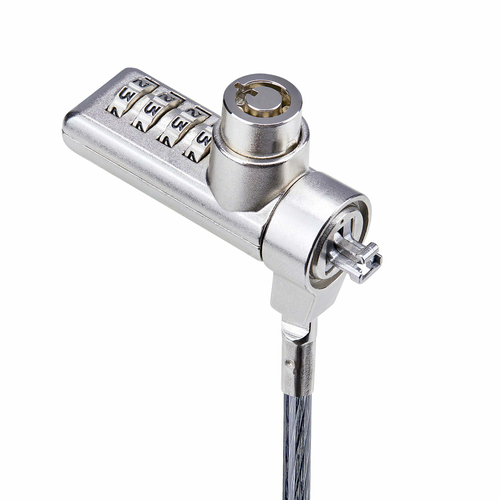 StarTech.com Cable Lock For Notebook, Monitor, Printer - 1.98 m Cable - Resettable - 4-digit - Combination Lock/Keyed Lock