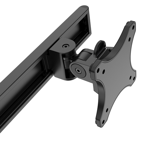 Neomounts NEXT One Mounting Arm for Monitor, Display - Black - Height Adjustable - 2 Display(s) Supported - 43.2 cm to 68.