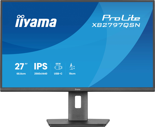 iiyama ProLite XB2797QSN-B1 27 Zoll Klasse WQHD LED-Monitor - 16:9 Format - Mattschwarz - 68,6 cm (27 Zoll) Viewable - IPS