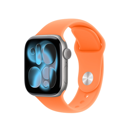 Apple Adjustable Smartwatch Band - Medium (M)/Large (L) - Pin-and-tuck Attachment - Clementine - Fluoroelastomer