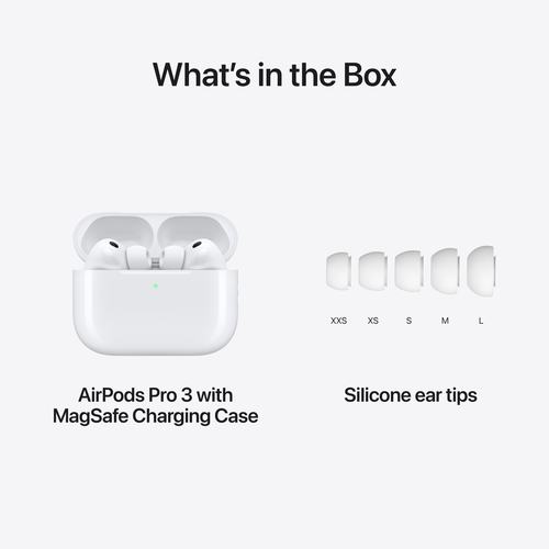 Apple AirPods Pro 3 True Wireless Ohrhörer Stereo Ohrhörerset - Siri - Binaural - In-Ear - Bluetooth - Geräuschunterdrücku