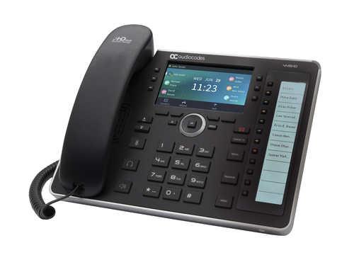 AudioCodes 445HD IP Phone - Corded - Corded - Bluetooth, Wi-Fi - Black - VoIP - 10.9 cm (4.3") LCD - 2 x Network (RJ-45) -