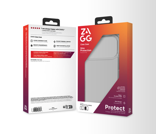 ZAGG Clear Case For Apple iPhone 17 Pro. Case type: Cover, Brand compatibility: Apple, Compatibility: iPhone 17 Pro, Maxim