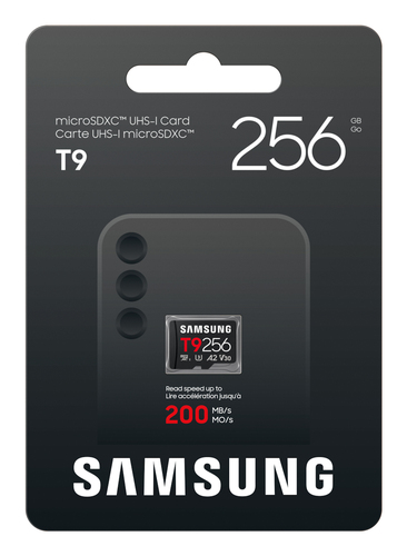 Carte microSDXC Samsung MB-MH256T - 256 Go - Classe 10/UHS-I (U3) - V30 - 200 Mo/s en Lecture - 130 Mo/sSpaceen Écriture