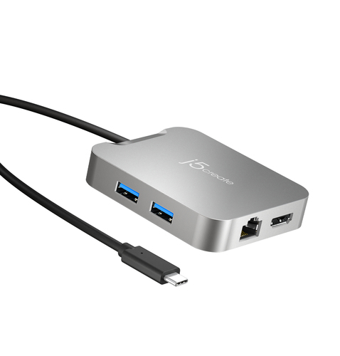 j5create Elite JCD391-N 5 Anschluss(e) USB-Typ C Docking Station für Notebook, Tastatur, Maus, Flash-Laufwerk, Tablet, Sma