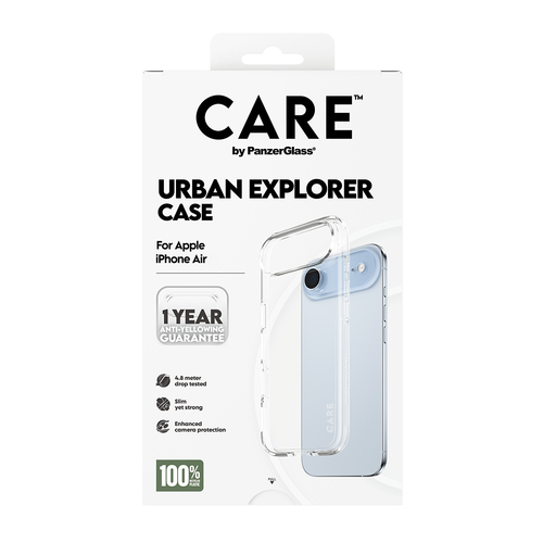 PanzerGlass CARE™ by ® Urban Explorer Case Transparent iPhone Air. Case type: Cover, Marke-Kompatibilität: Apple, Kompatib