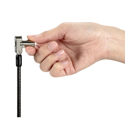 Kensington Universal Cable Lock For Notebook - 182.88 cm (72"") Cable - Patented T-bar/Key Lock - Carbon Steel - For Notebook