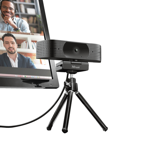 Trust - Webcam - 30 fps - Schwarz - USB 2.0 - 3840 x 2160 Pixel Videoauflösung - Autofokus - 74° Angle - Mikrofon - Comput