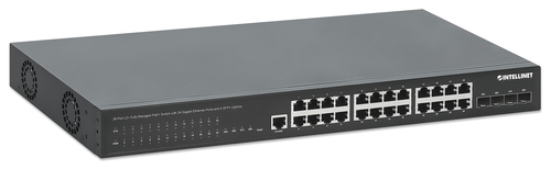Intellinet 24 Ports Manageable Ethernet Switch - Gigabit Ethernet - 10/100/1000Base-T, 10GBase-X - 3 Layer Supported - 425