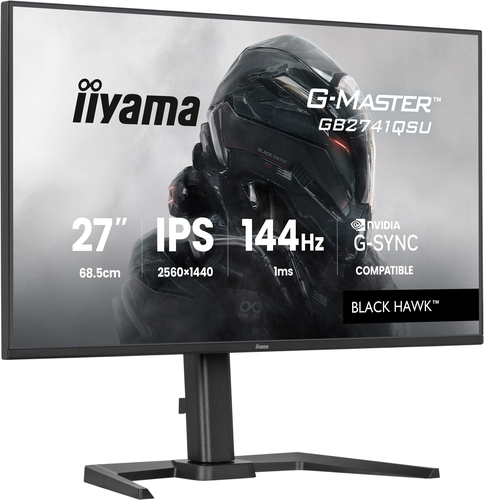 Moniteur de jeu LCD iiyama G-MASTER Black Hawk GB2741QSU-B1 27" Classe WQHD - 16:9 - Noir mat - 68,6 cm (27") Viewable - T