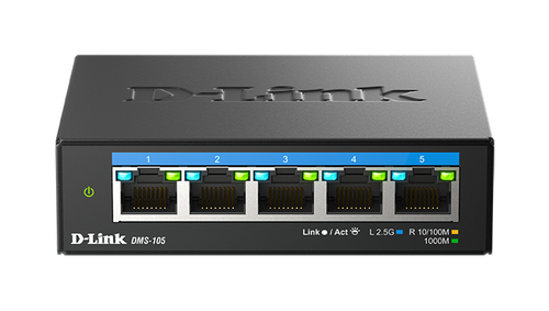 D-Link 5-Port Multi-Gigabit Unmanaged Switch. Switch type: Unmanaged. Basic switching RJ-45 Ethernet ports type: 2.5G Ethe