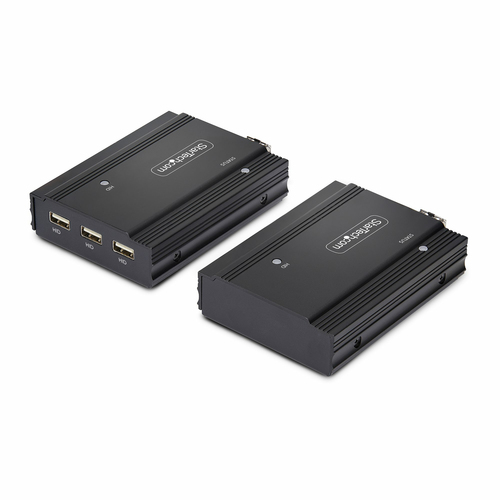 StarTech.com DisplayPort KVM Extender over Fiber Optic, 4K 60Hz, Console Extender Kit, Up to 984ft/300m (Multi-mode), 2x 1