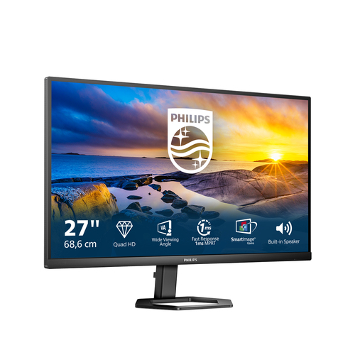Monitor LCD Philips 27E1N5500LA 685,8 mm (27") Class WQHD - 16:9 - Nero tessuto - 68,6 cm (27") Viewable - Vertical Alignm