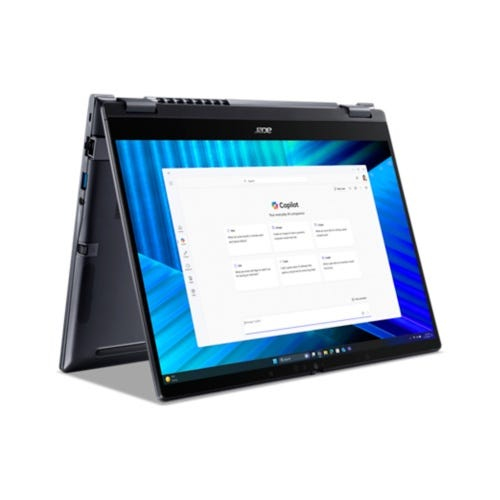Acer TravelMate P4 Spin 14 TMP414RN-55-TCO Copilot+ PC 2 in 1 Notebook - WUXGA - Intel 225U - Blau - Intel Chip - Windows 