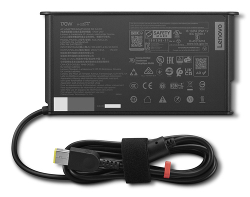 Lenovo Slim 170 W AC Adapter - 1 Pack - For Workstation - Europe - 1.60 m Cable - 120 V AC, 230 V AC Input - 20 V DC Outpu
