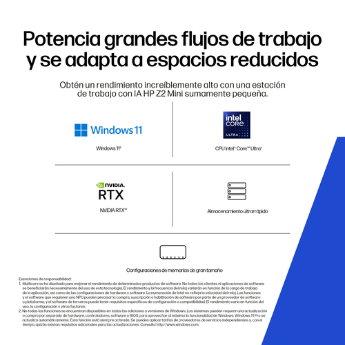 HP Z2 MINI G1I U7-265 512GB 16GB NVD RTX A1000 W11P