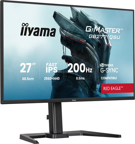 Moniteur de jeu LCD iiyama G-MASTER Red Eagle GB2771QSU-B1 27" Classe WQHD - 16:9 - Noir mat - 68,6 cm (27") Viewable - Fa