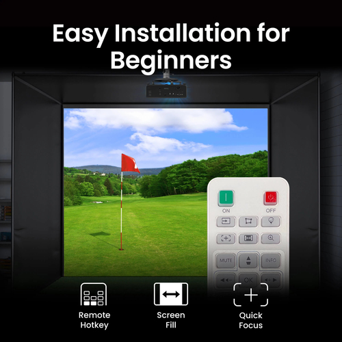 BenQ AH500ST 3D Short Throw DLP Projector - 16:9 - Ceiling Mountable, Wall Mountable - High Dynamic Range (HDR) - Front, C