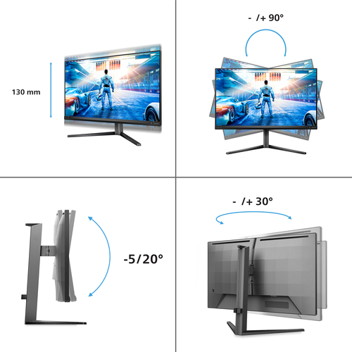 Philips 27M2N5500 27" Aula WQHD Monitor LED - 16:9 - 68,6 cm (27") Viewable - Transístor de película fina (TFT) - LED Luz 