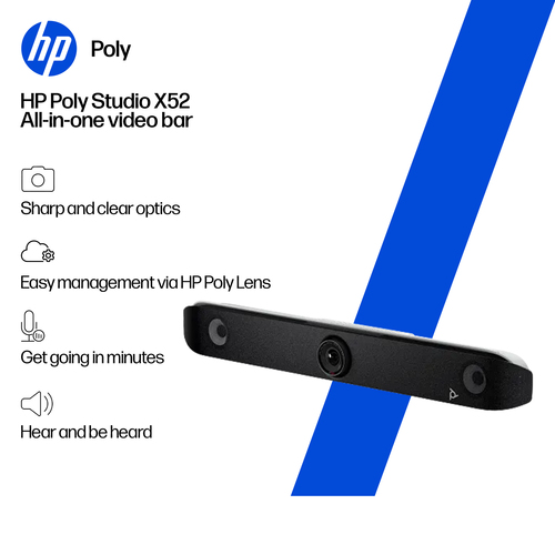 Poly Studio X Videokonferenzausrüstung - Mittel Room Size Supported - Weiß - für Videokonferenzen, Sitzungssaal - 3840 x 2