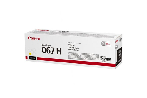 Canon 067H. Rendimento da página de toner a cores: 2350 páginas, Cor(es) dos cartuchos de impressão: Amarelo, Quantidade p