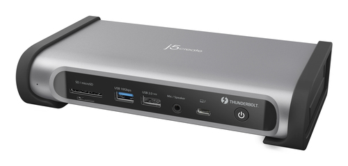 j5create JTD568 Thunderbolt 4 Docking Station für Smartphone, Monitor, Speicherkartenleser, Notebook - Ladefunktion - Spei