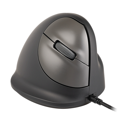 R-Go HE Break Maus - USB - Schwarz - PC, Mac - Kabel - 2400 dpi Auflösung - Klein Hand-/Handflächengröße - Rechtshändig