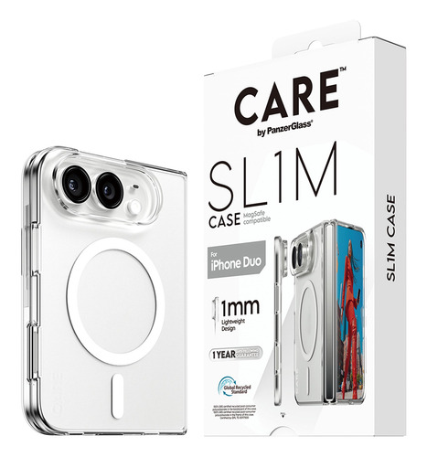 CARE Signature Case for Apple Smartphone - Transparent - Polycarbonate, Thermoplastic Polyurethane (TPU)