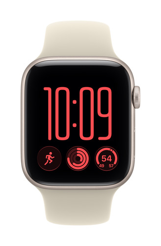 Apple Watch SE (3nd generation) SE 3 GPS + Cellular 44mm Starlight Aluminium Case with Sand Sport Band - M/L. Display tech