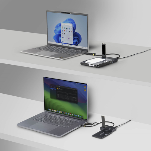 StarTech.com Adattatore da USB-C / USB-A a M.2 NVMe e SATA da 2,5"" / 3,5"" , 10 Gbps, Lettore per SSD Esterno, Senza Attr