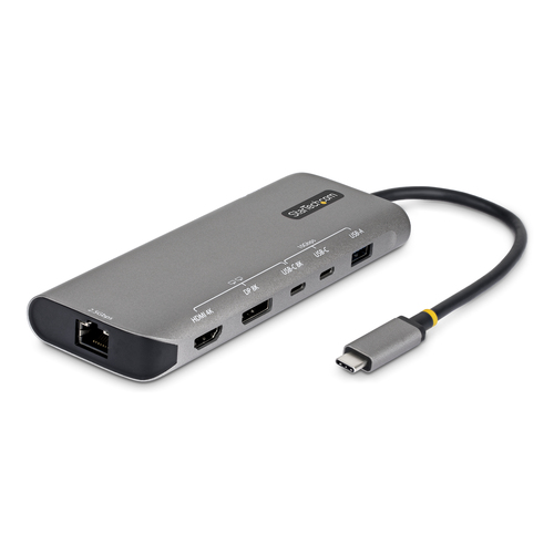 StarTech.com 7-in-1 USB4 Multiport Adapter, treiberlose Dual 4K für MacOS und Windows, 140W Power Delivery, 3-Port 10Gbps 
