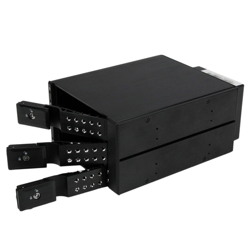 StarTech.com Drive Enclosure for 5.25" Serial Attached SCSI (SAS), SATA/600 - Serial ATA/600 Host Interface Internal - Bla