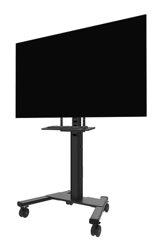Neomounts Mounting Shelf for Keyboard, Mouse - Black - Height Adjustable - 43"" (109.22 cm) to 110"" (279.40 cm) Screen Su
