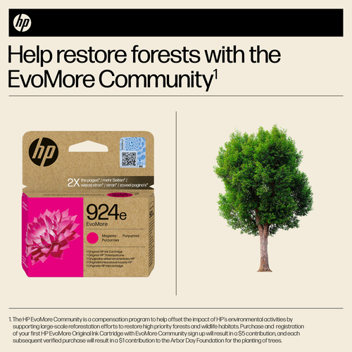 HP EvoMore 924E Original Inkjet Ink Cartridge - Magenta - 1 Pack - 800 pages