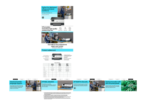 Imprimante jet d'encre Sans fil Bureau HP Officejet Pro 9110b - Couleur - Impression 32 ppm Mono/32 ppm Couleur - 4800 x 1