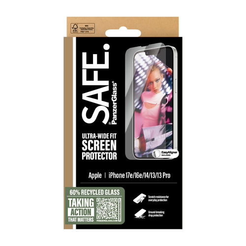 Safe Screen Protector for Apple iPhone SE 4, iPhone 13, iPhone 14, iPhone 13 Pro - For Widescreen OLED iPhone SE 4, iPhone