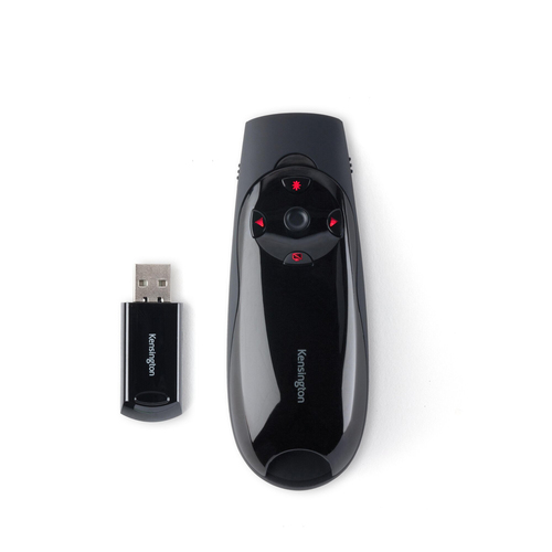 Kensington Presenter Expert Mouse - Radio Frequency - USB - Laser - 4 Button(s) - Black - Wireless - 50 m - 2.40 GHz