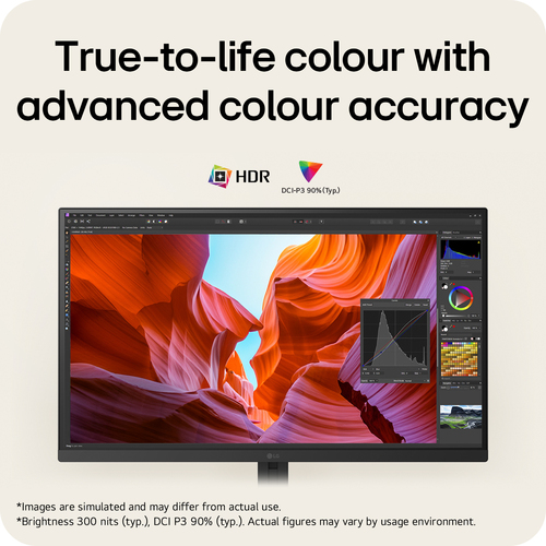 LG UltraFine™ U7 27U710B-B, 27-inch UHD 4K UHD IPS monitor. Display diagonal: 68.6 cm (27"), Display resolution: 3840 x 21
