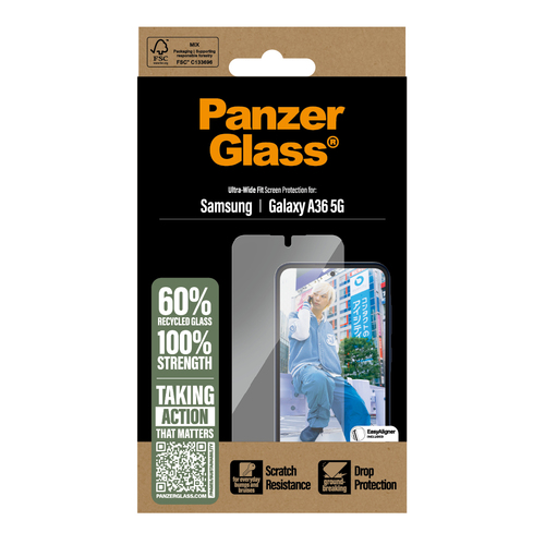 PanzerGlass ® Screen Protector Samsung Galaxy A36 5G | Ultra-Wide Fit. Brand compatibility: Samsung, Compatibility: Samsun