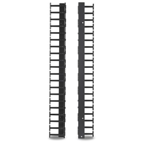 APC AR7721 Cable Organizer - Black - 2 Each Pack - TAA Compliant - Cable Manager - 42U Rack Height