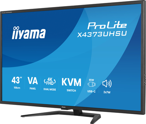 iiyama ProLite X4373UHSU-B2. Display diagonal: 108 cm (42.5"), Display resolution: 3840 x 2160 pixels, HD type: 4K Ultra H