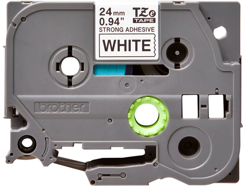Brother P-touch TZES251 Label Tape - 25.40 mm Width - Thermal Transfer - Black, White - Polyethylene - Laminated