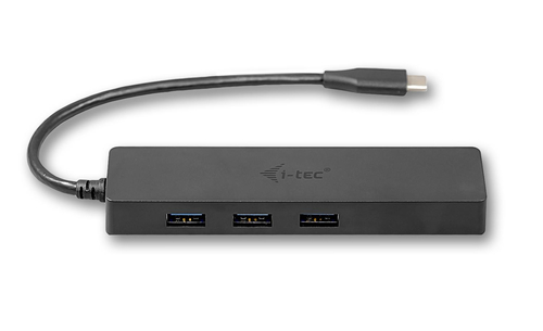 i-tec Advance USB-C Slim Passive HUB 3 Port + Gigabit Ethernet Adapter. Product colour: Black, LED indicators: LAN, Chipse