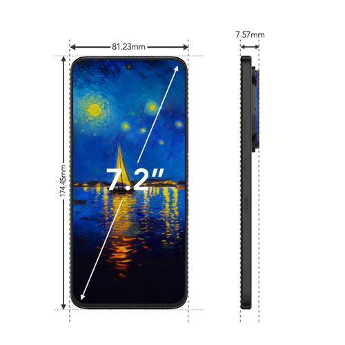 TCL NXTPAPER 60 Ultra 256 GB Smartphone - 18.3 cm (7.2") LCD Full HD Plus 1080 x 2340 - Octa-core (Cortex A55Quad-core (4 