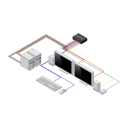 StarTech.com Analog KVM Switchbox - TAA Compliant - 2 Computer(s) - 4K - 3840 x 2160 - 7 x USB - USB 2.0 - 2 x HDMI - 2 x 