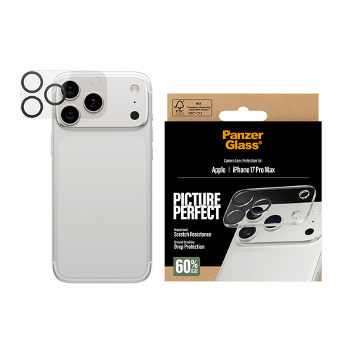 PanzerGlass ® PicturePerfect Camera Lens Protector iPhone 17 Pro Max. Brand compatibility: Apple, Compatibility: Apple - i