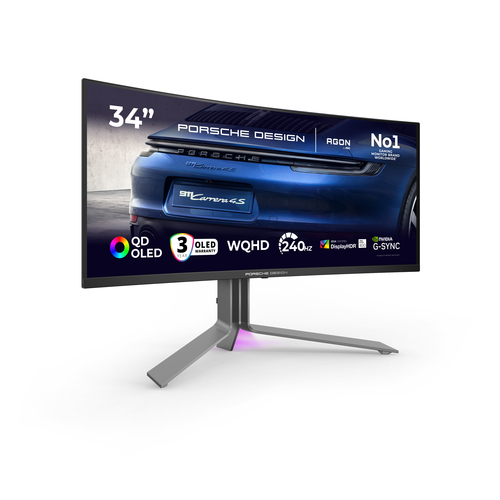 AOC AGON PRO PD34 34" Aula WQHD Monitor OLED para jogos - Preto - 86,4 cm (34") Viewable - OLED - 3440 x 1440 - Compatível